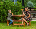 Round Picnic Table Brent brown