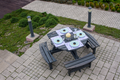Round Picnic table Jork dark grey