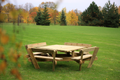 Square Picnic table with backrest 8 people